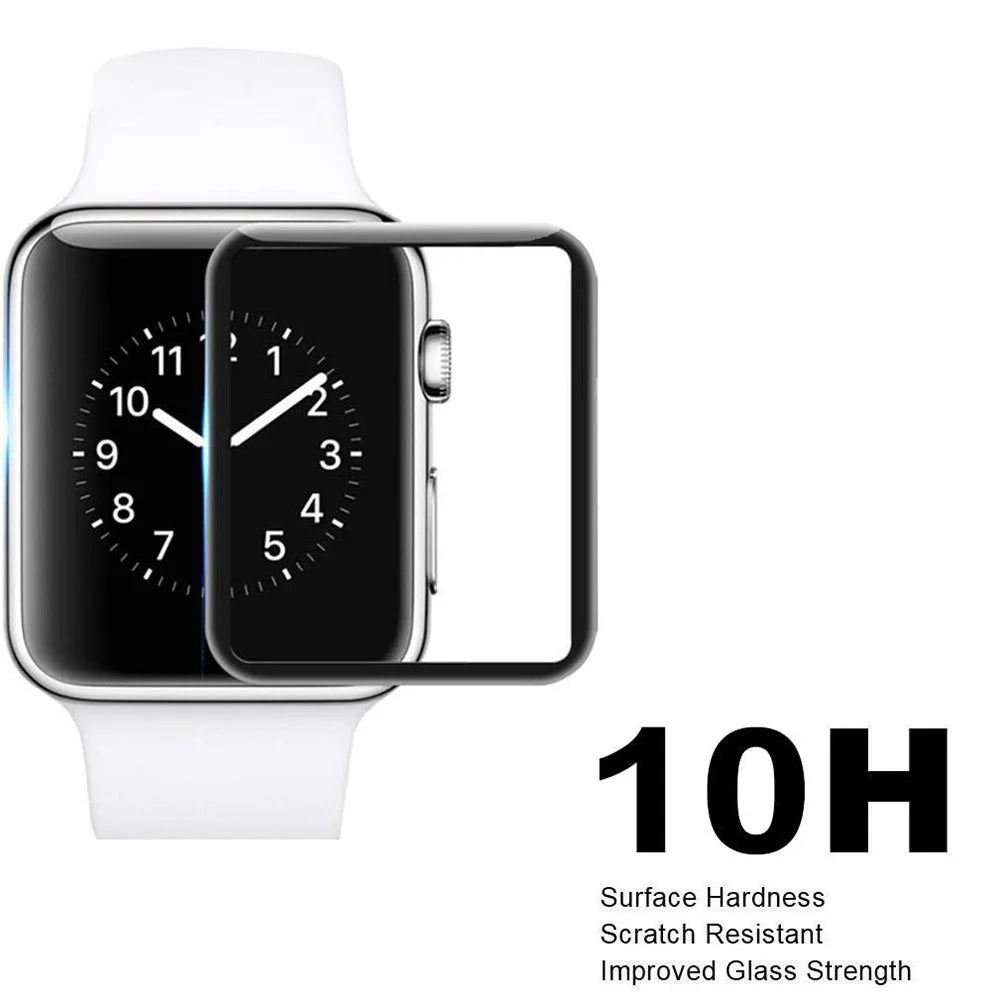 For Apple Watch Series 8 45mm Anti-scratch HD Clear Full Glue Screen Protector 3D Curved Full Coverage Tempered Glass Film - 5