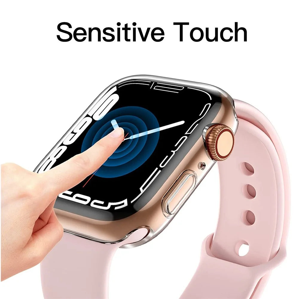 Anti-fall Watch Case For Apple Watch Ultra 3 49mm / Ultra 3 / Ultra 2 / Ultra 49mm, Transparent Soft TPU HD High Sensitivity Watch Screen Protector - 2