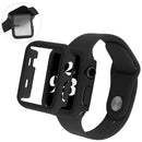 For Apple Watch SE3 / SE2 / SE1 /  6 / 5 / 4 44mm PC Case with Tempered Glass Screen Protector Overall Shockproof Protective Cover - Black - 4