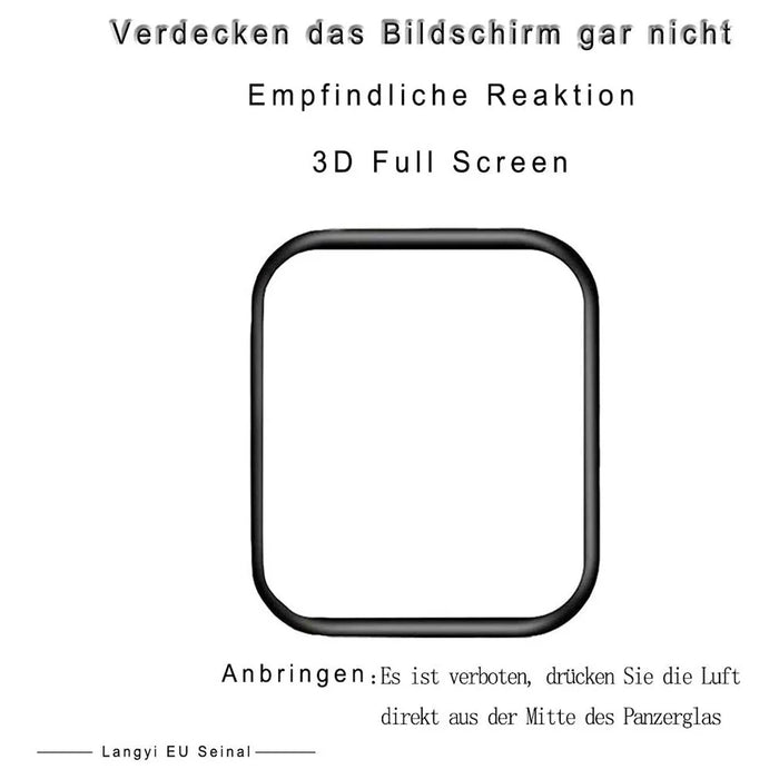 For Apple Watch SE3 / SE2 / SE1 / 6 / 5 / 4 44mm HD Clear Tempered Glass Screen Protector Full Glue Full Coverage Anti-Scratch 3D Curved Screen Cover - 2