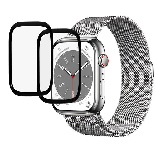 2Pcs / Pack For Apple Watch Series 9 / 8 / 7 41mm 3D Curved HD Screen Protector Full Coverage Soft PMMA Anti-Scratch Watch Film - 1