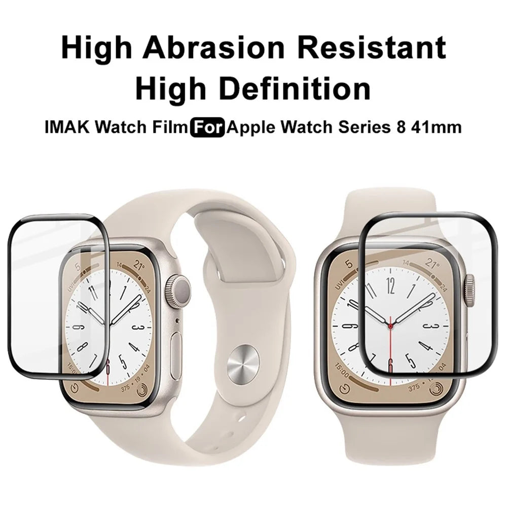 IMAK for Apple Watch Series 9 / 8 / 7 41mm PMMA Watch Screen Protector HD Ultra-thin Anti-abrasion Smooth Screen Touch Film - 3