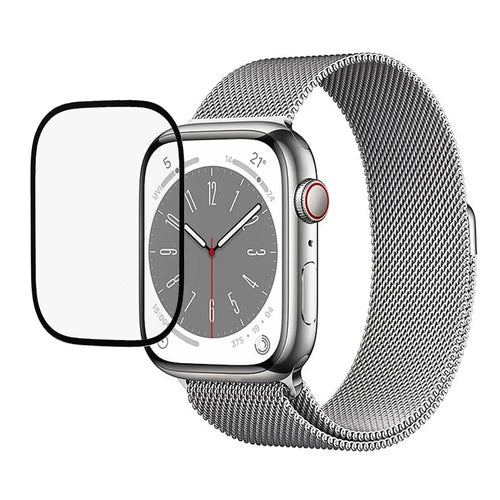 For Apple Watch Series 9 / 8 / 7 45mm Full Glue Tempered Glass Screen Protector Scratch-Proof Silk Printing Screen Protector Full Coverage HD Screen Film - 1