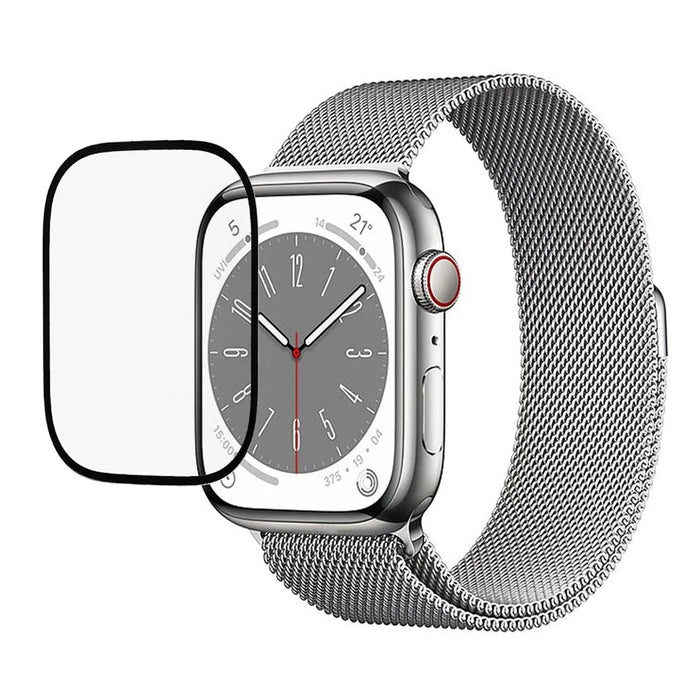 For Apple Watch Series 9 / 8 / 7 45mm Full Glue Tempered Glass Screen Protector Scratch-Proof Silk Printing Screen Protector Full Coverage HD Screen Film - 1