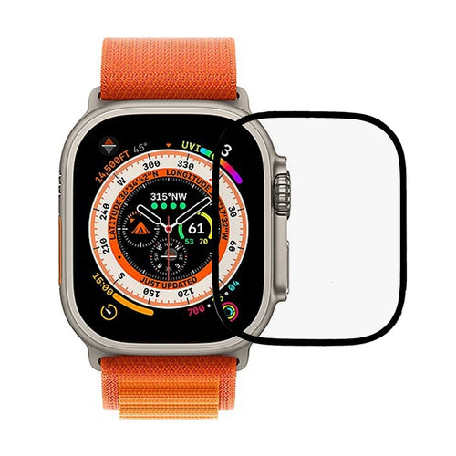 For Apple Watch Ultra 3 / Ultra 2 / Ultra 49mm Tempered Glass Screen Protector Anti-Scratch Silk Printing Screen Protector Full Coverage Full Glue HD Screen Film - 1