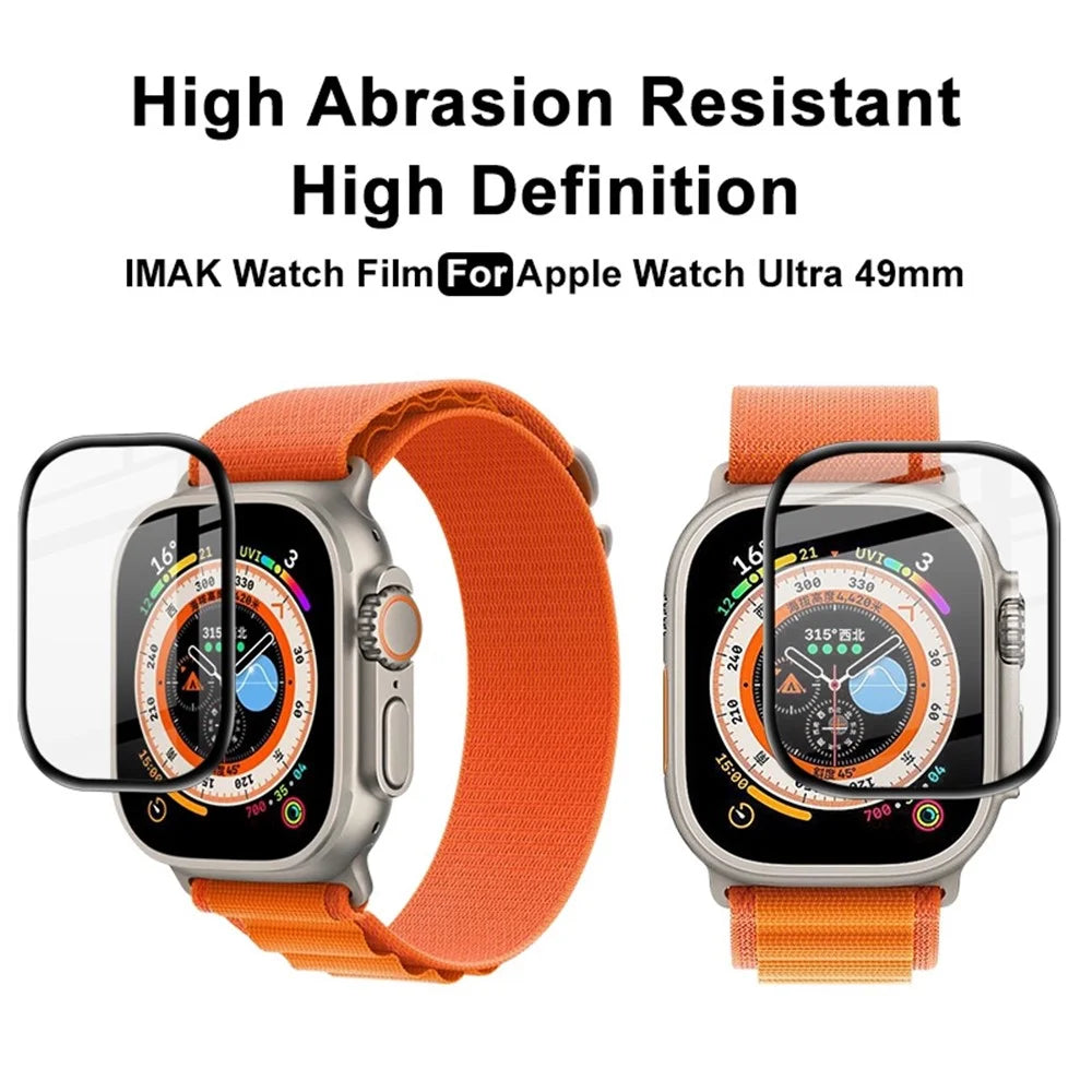IMAK for Apple Watch Ultra 3 / Ultra 2 / Ultra 49mm HD Ultra-thin Screen Protector Anti-Abrasion Smooth Touch PMMA Watch Screen Film - 3