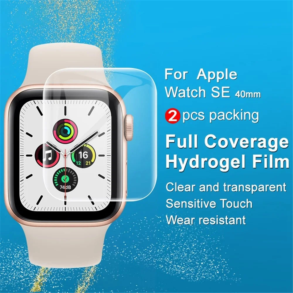 IMAK 2Pcs / Set for Apple Watch SE3 / SE2 / SE1 / 6 / 5 / 4 40mm Hydrogel Film III  Curved Surface Transparent Soft TPU Screen Protector - 3