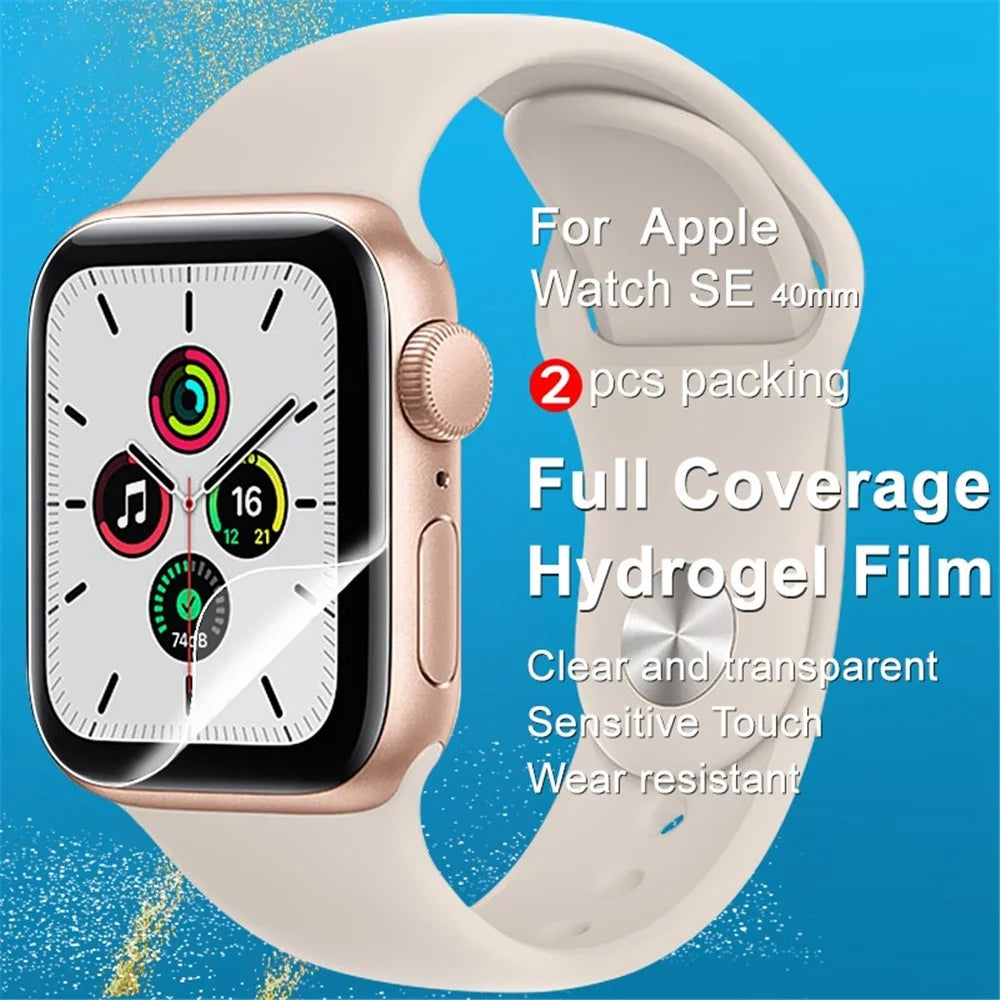 IMAK 2Pcs / Set for Apple Watch SE3 / SE2 / SE1 / 6 / 5 / 4 40mm Hydrogel Film III  Curved Surface Transparent Soft TPU Screen Protector - 5