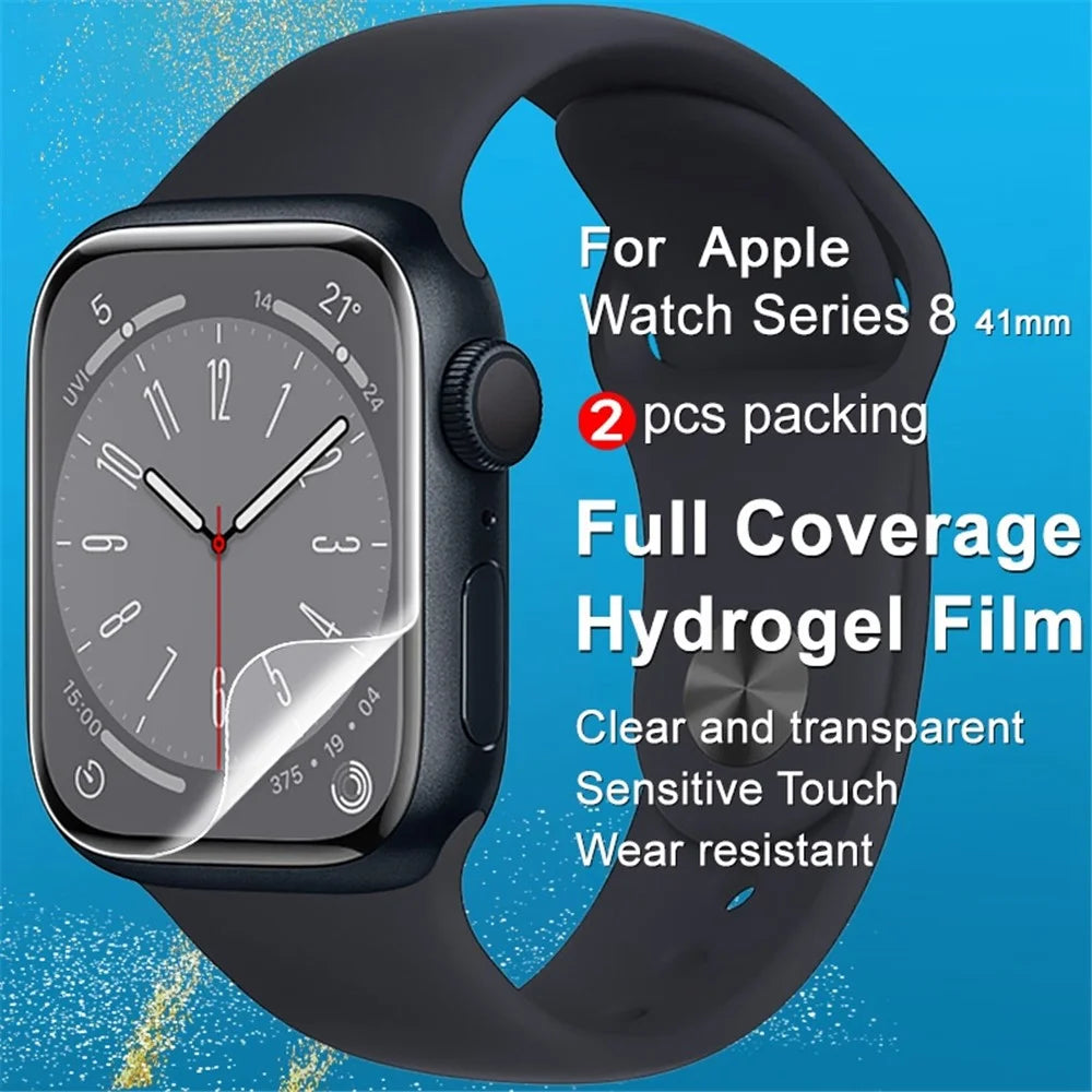 IMAK 2Pcs / Set for Apple Watch Series 9 / 8 / 7 41mm Hydrogel Film III Full Cover Curved TPU Film HD Anti-scratch Screen Protector - 5