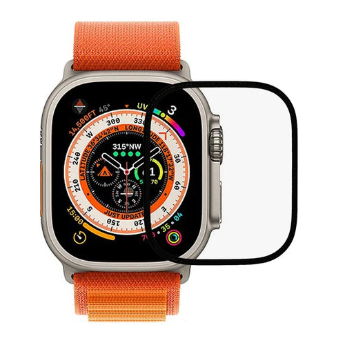RURIHAI For Apple Watch Ultra 3 / Ultra 2 / Ultra 49mm PMMA Screen Protector 3D Curved Full Glue Ultra Thin Soft Film - 1