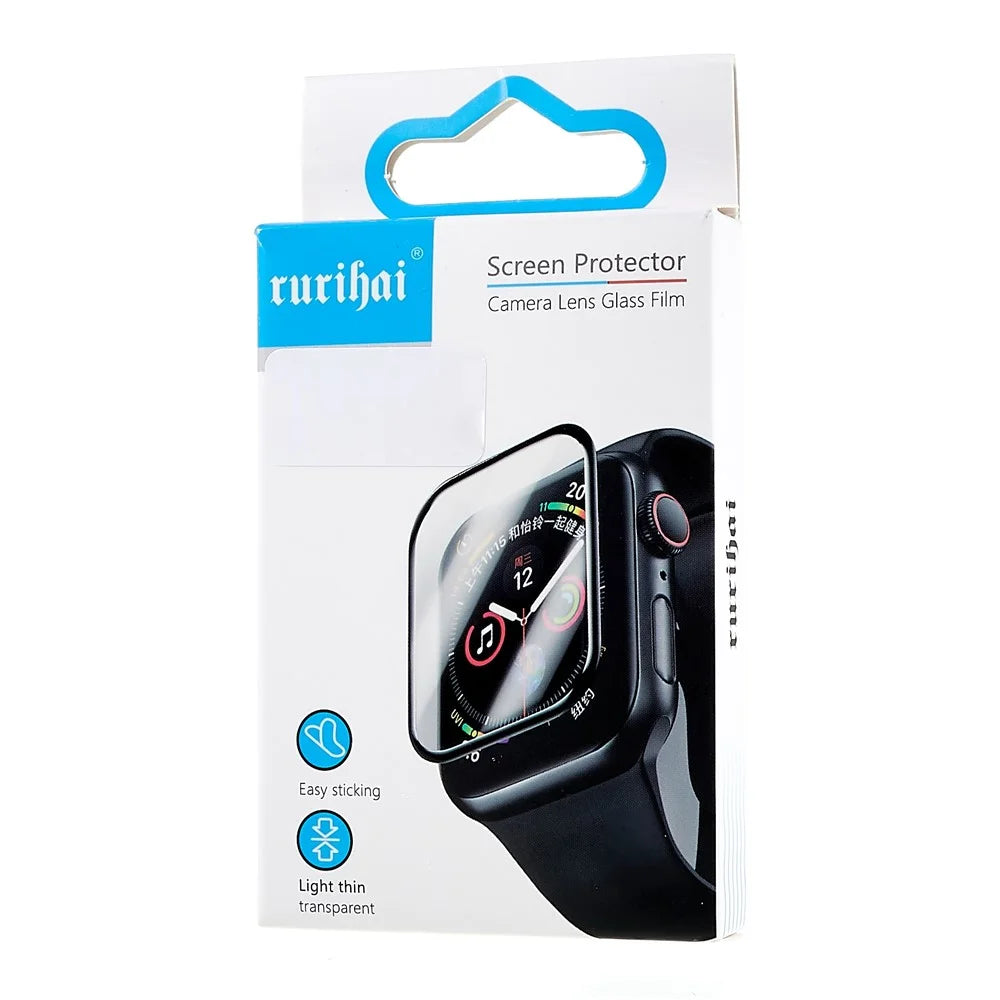 RURIHAI For Apple Watch Series 9 / 8 / 7 45mm 3D Curved Edge Screen Protector Full Glue Soft PMMA Transparent Smart Watch Protective Film - 7