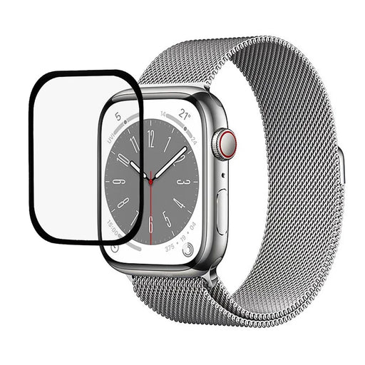 RURIHAI For Apple Watch Series 9 / 8 / 7 45mm Light Thin HD Screen Protector Carbon Fiber Tempered Glass Screen Film Scratch Resistant Watch Screen Protector - 1