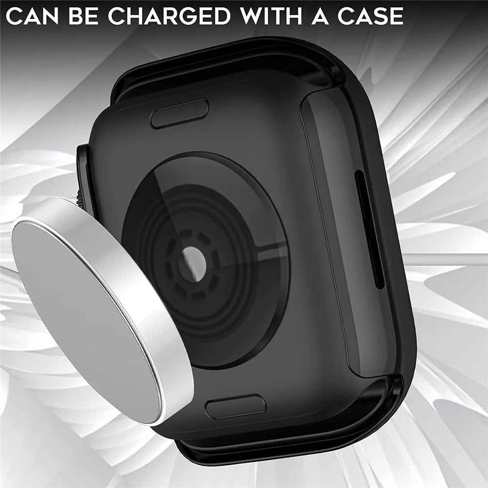 For Apple Watch SE3 / SE2 / SE1 /  6 / 5 / 4 44mm Rhinestone Decor Hard PC Smart Watch Case Anti-scratch Protective Frame - Black - 3