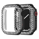 For Apple Watch SE3 / SE2 / SE1 /  6 / 5 / 4 40mm Shiny Rhinestone Decor Hard PC Watch Case Protective Frame - Black - 1