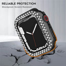 For Apple Watch SE3 / SE2 / SE1 /  6 / 5 / 4 40mm Shiny Rhinestone Decor Hard PC Watch Case Protective Frame - Black - 5