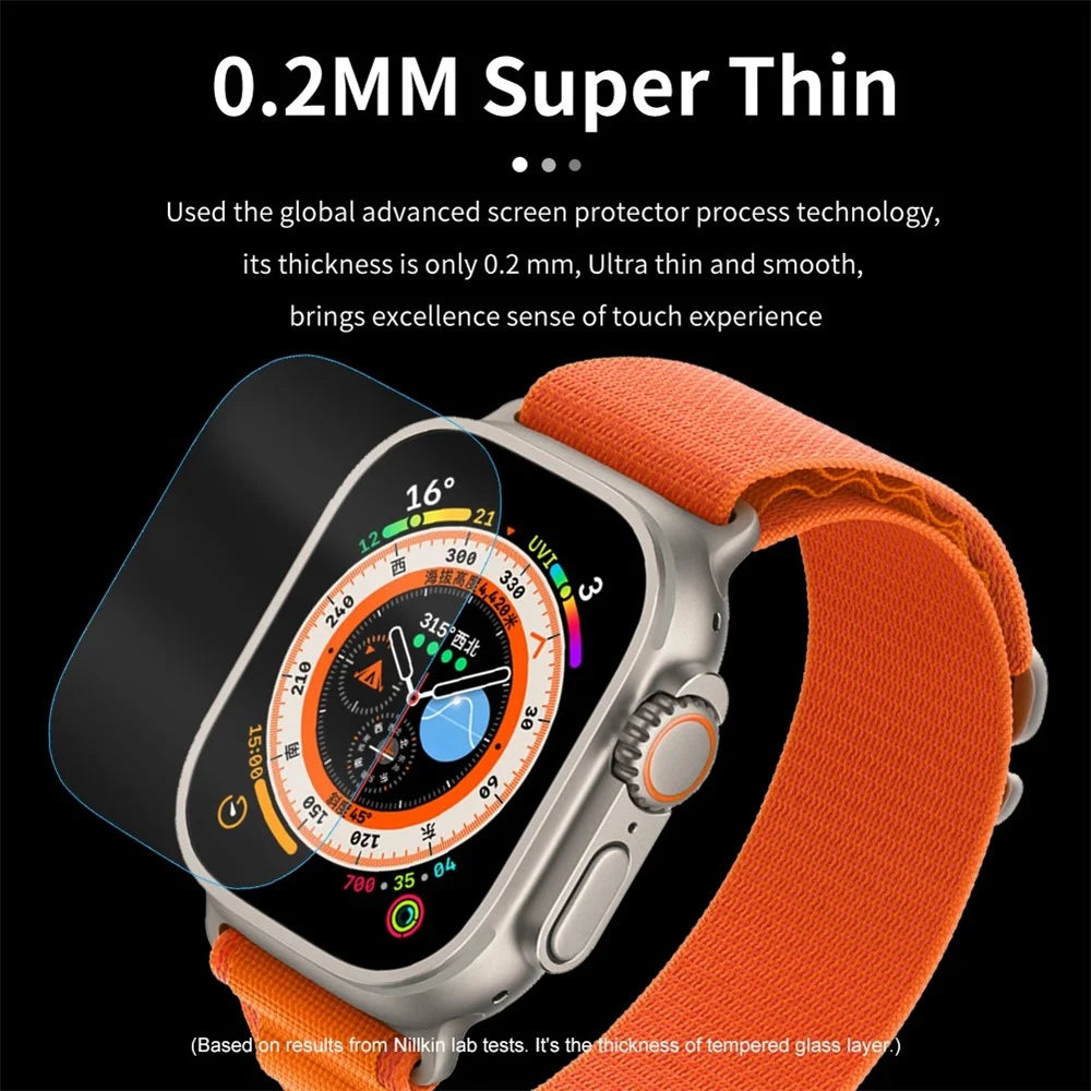 NILLKIN H+Pro for Apple Watch Ultra 3 / Ultra 2 / Ultra 49mm Screen Protector Anti-Scratch Anti-fingerprint AGC Glass Watch Film - 5