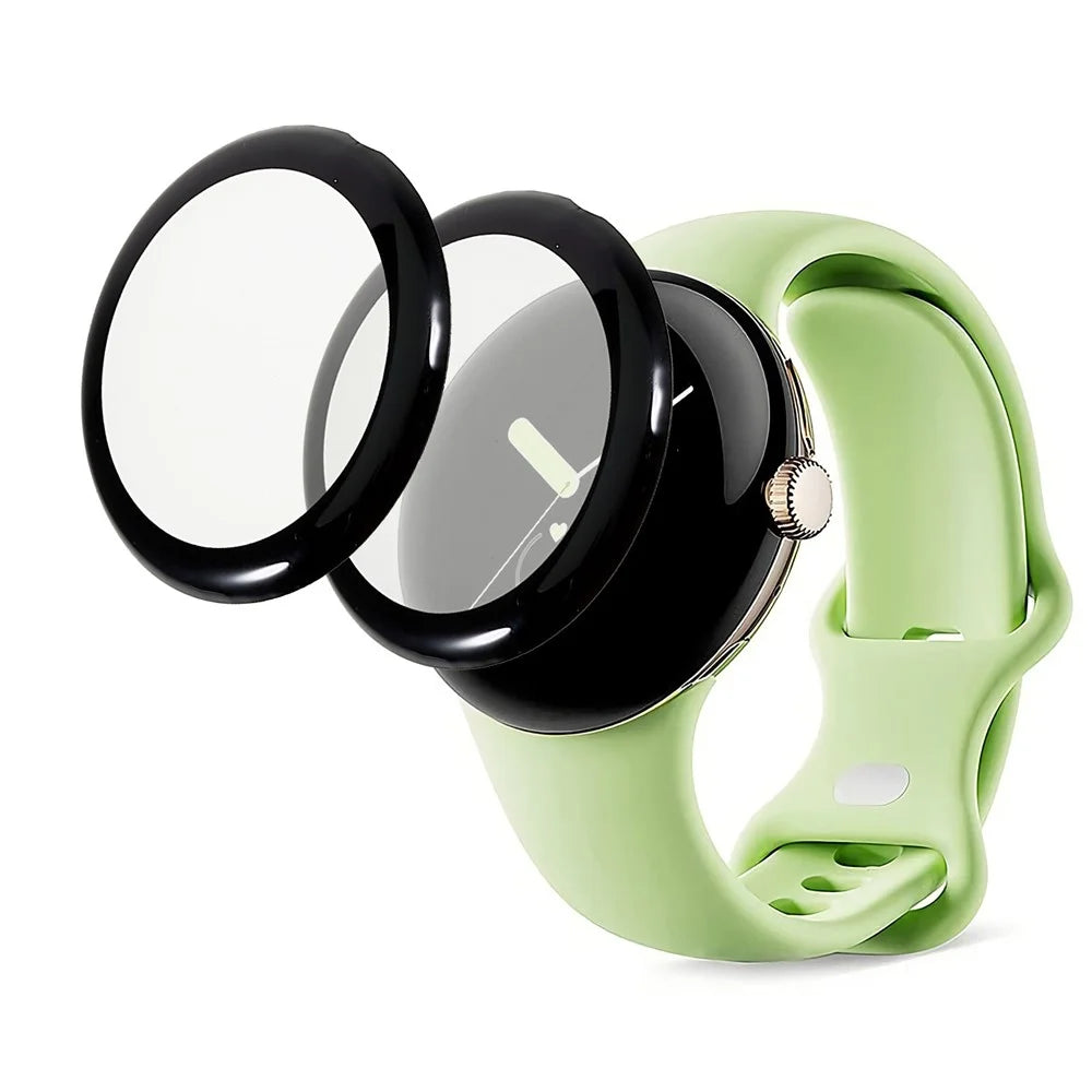 2Pcs / Pack For Google Pixel Watch 2 / Pixel Watch Soft PMMA Full Coverage Screen Protector 3D Curved HD Watch Protective Film - 1