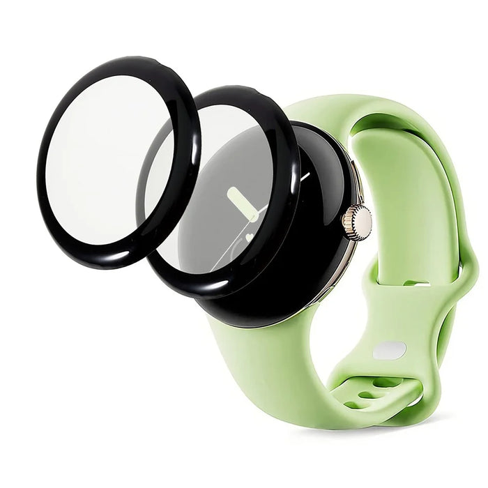 2Pcs / Pack For Google Pixel Watch 2 / Pixel Watch Soft PMMA Full Coverage Screen Protector 3D Curved HD Watch Protective Film - 1