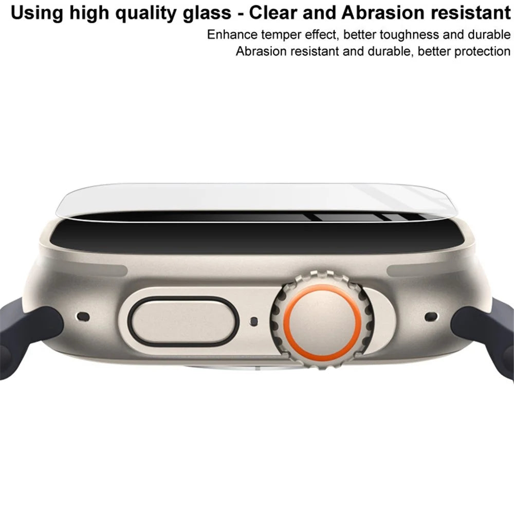 IMAK H Series for Apple Watch Ultra 3 / Ultra 2 / Ultra 49mm Anti-scratch Watch Screen Protector HD Clear Tempered Glass Film - 4
