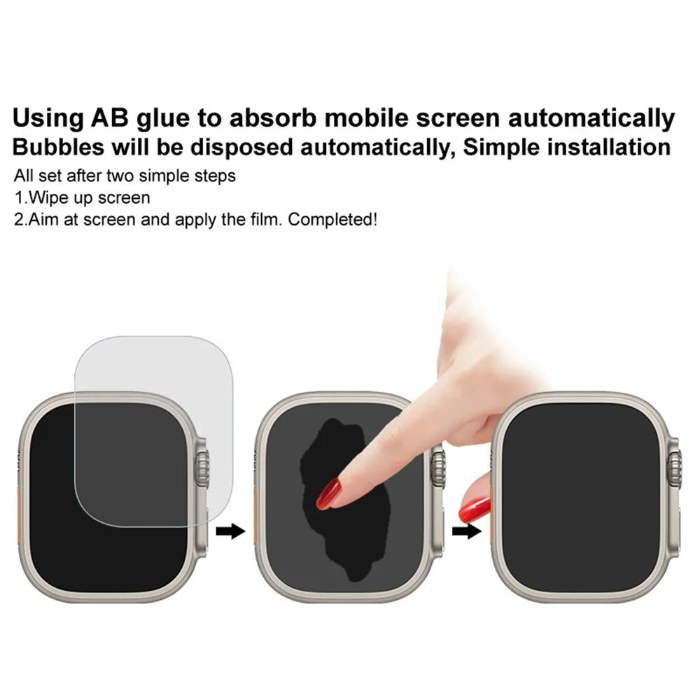 IMAK H Series for Apple Watch Ultra 3 / Ultra 2 / Ultra 49mm Anti-scratch Watch Screen Protector HD Clear Tempered Glass Film - 6