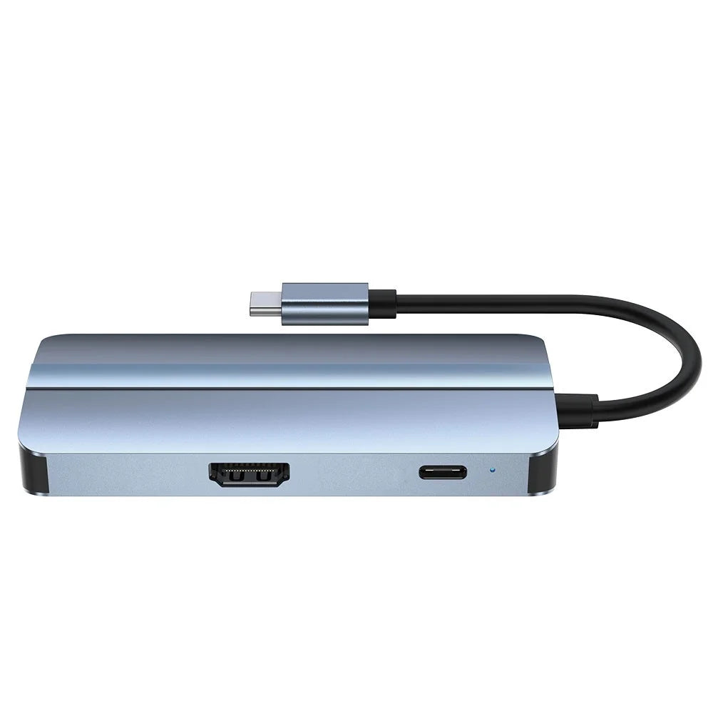 Multi-Port USB 3.0 Hub Adapter 6 in 1 USB3.0 Extender Type-C Docking Station with 3 x USB 3.0 - 5
