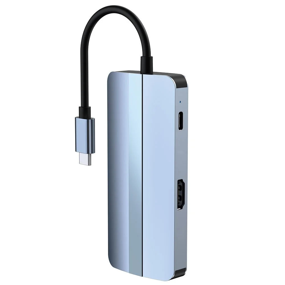 Multi-Port USB 3.0 Hub Adapter 6 in 1 USB3.0 Extender Type-C Docking Station with 3 x USB 3.0 - 6