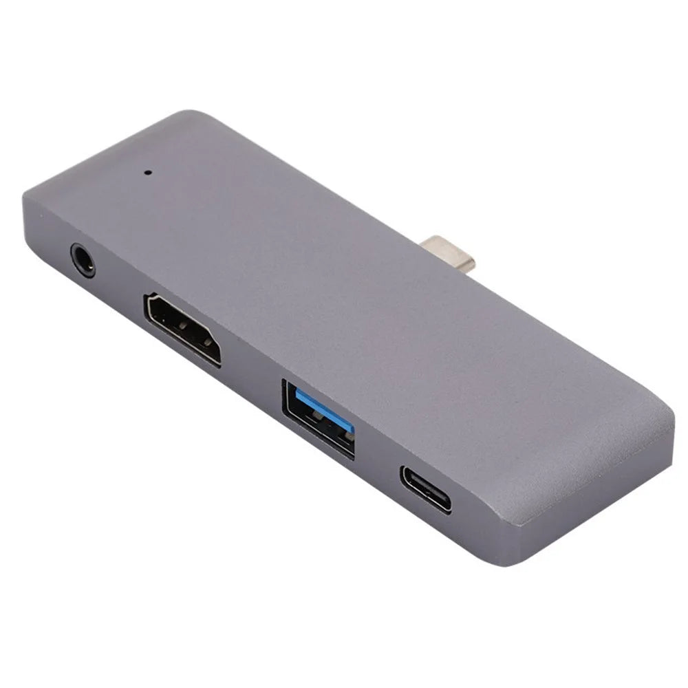 4 in 1 USB C Hub Aluminum Alloy USB C Docking Station Multiport Adapter for iPad Pro - 1