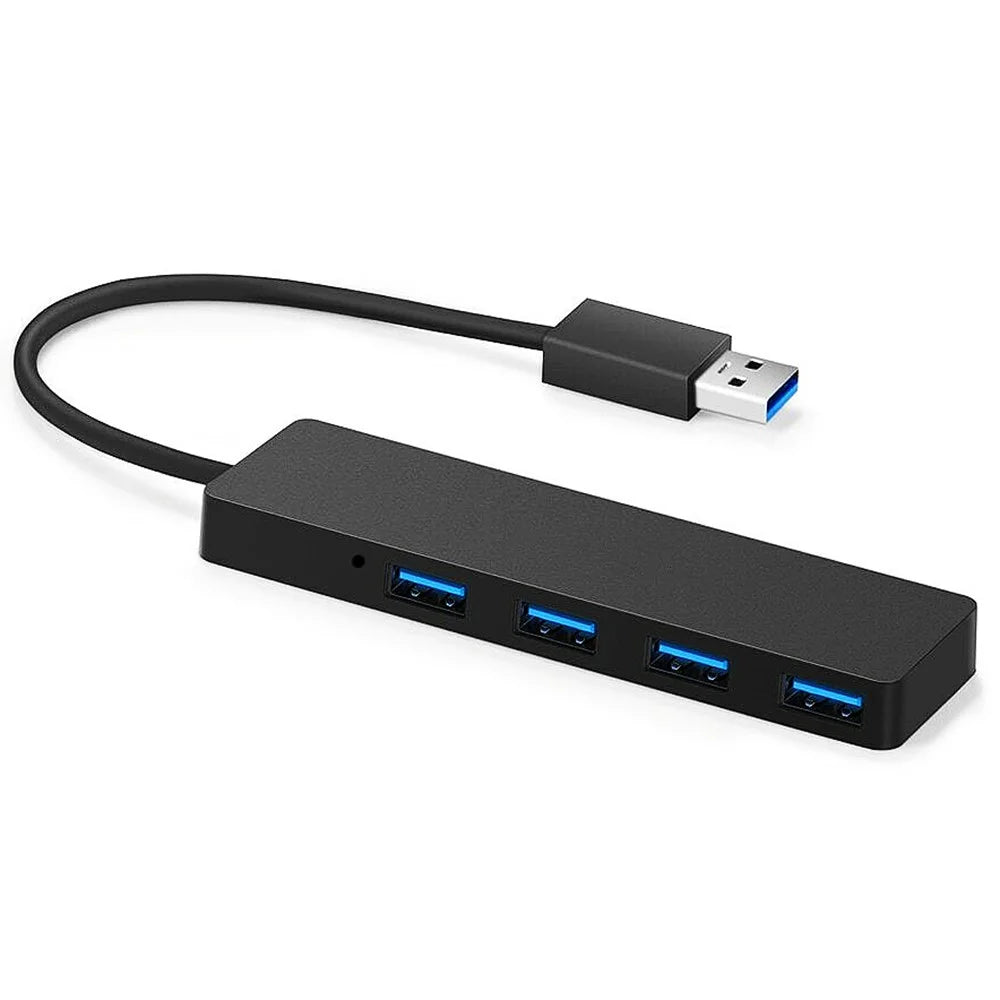 Ultra Slim 4 in 1 USB 3.0 Hub High Speed Data Transmission USB Expander Splitter for Android Phone and Laptop - 1