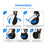 NEEWER NW-506 150x200cm Oval Photography Backdrop Screen Double-sided Photography Background - Black / White - 4