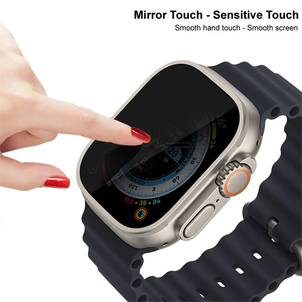 IMAK For Apple Watch Ultra 3 / Ultra 2 / Ultra 49mm Full Coverage Anti-Spy Tempered Glass Protector Anti-Peep Smartwatch Screen Film - 3