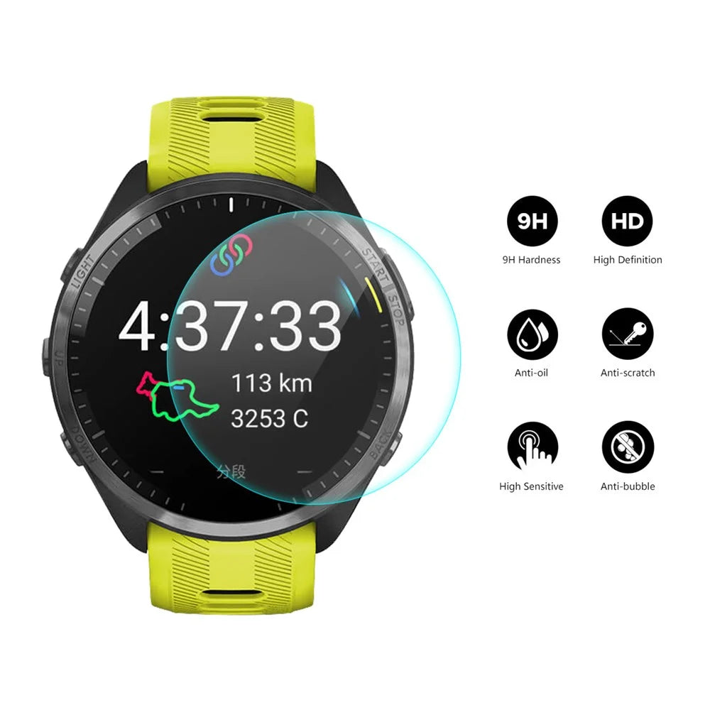 ENKAY HAT PRINCE For Garmin Forerunner 965 High Aluminum-silicon Glass 9H 0.2mm Smartwatch Screen Protector - 2