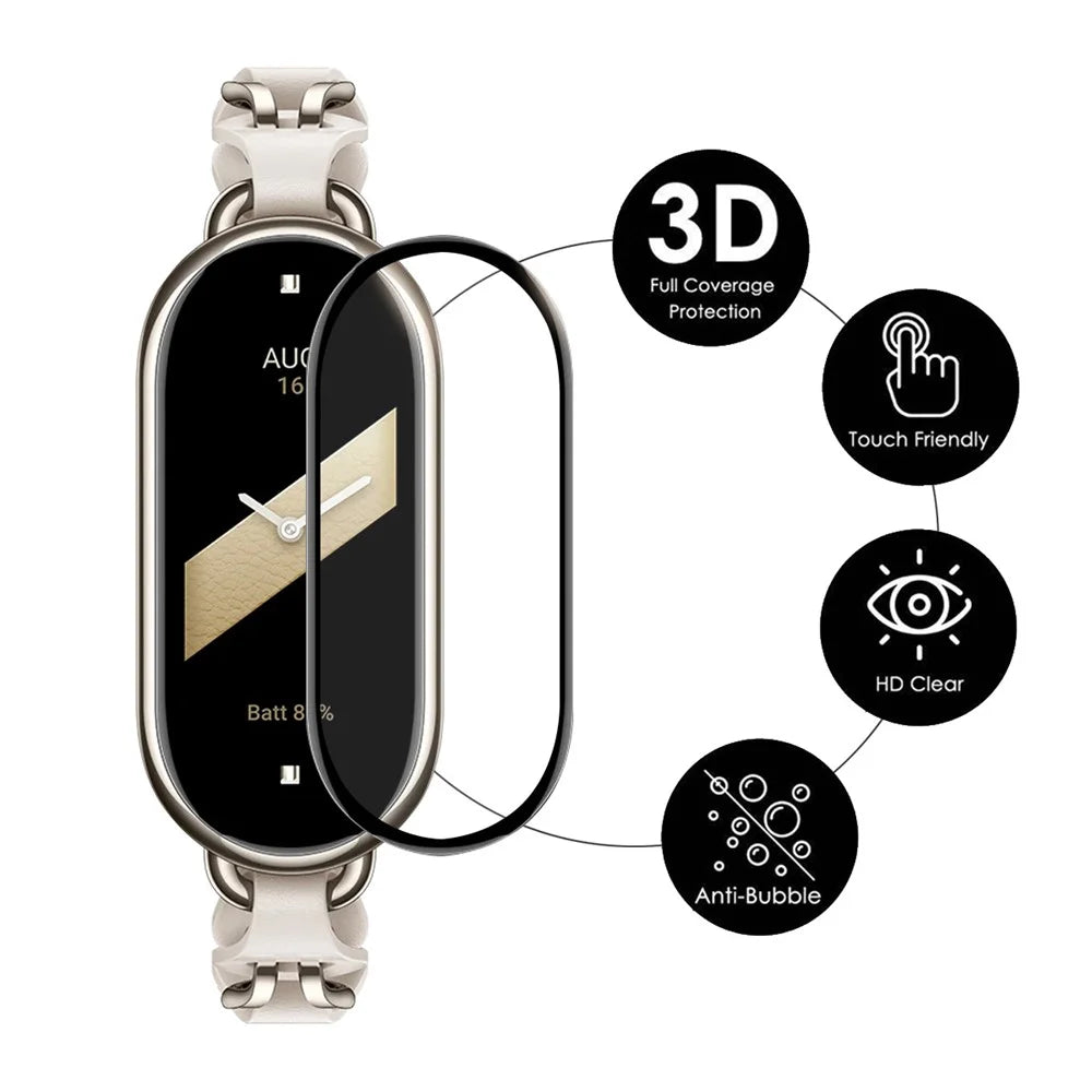 ENKAY HAT PRINCE Screen Protector for Xiaomi Smart Band 8 Soft PC Edge+PMMA 3D Curved HD Clear Full Cover Film - 2