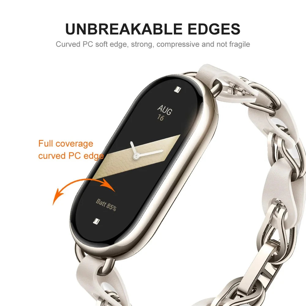 ENKAY HAT PRINCE Screen Protector for Xiaomi Smart Band 8 Soft PC Edge+PMMA 3D Curved HD Clear Full Cover Film - 4