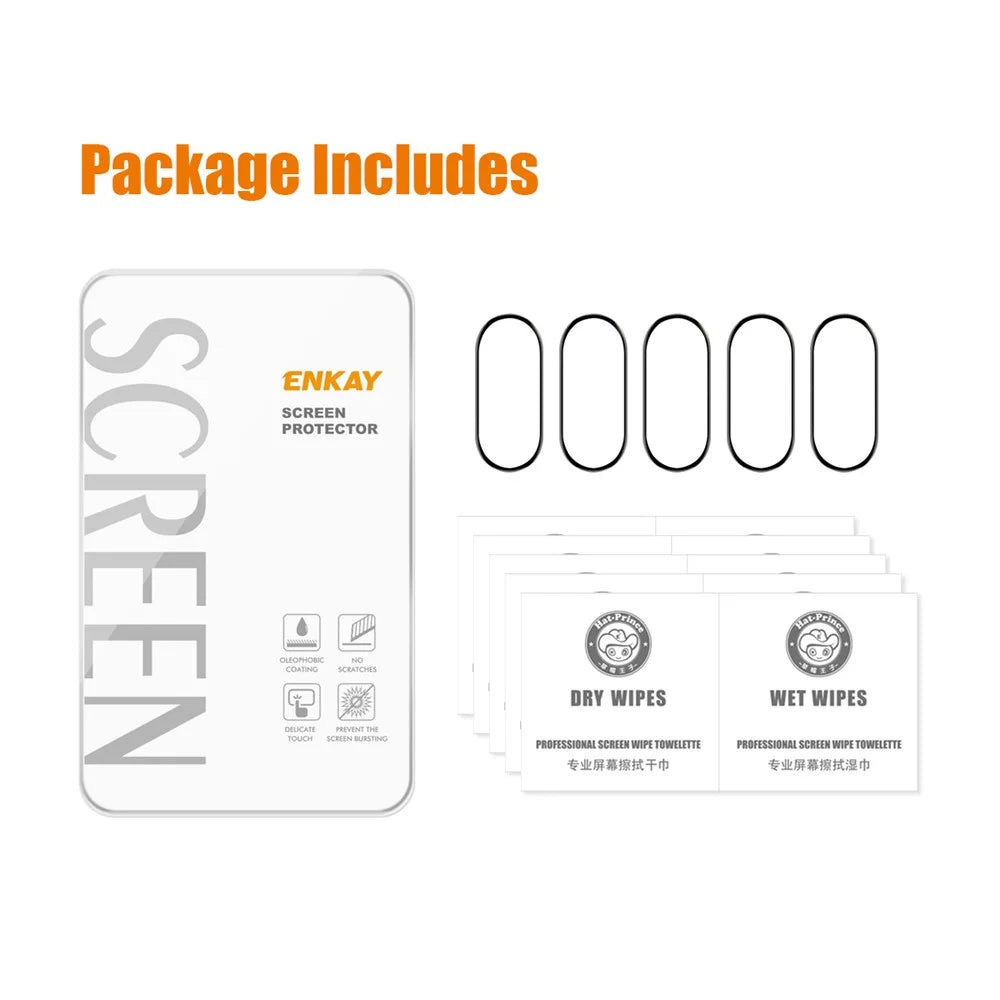 ENKAY HAT PRINCE 5Pcs / Set for Xiaomi Smart Band 8 3D Curved Screen Protector Soft PC Edge+PMMA Full Cover Film - 7