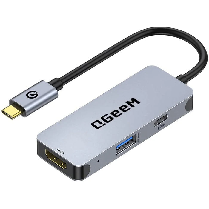 QGEEM UH03-1 3 in 1 Docking Station Multifunction Type-C Hub Adapter USB-C to HD / PD 100W / USB Converter - 1