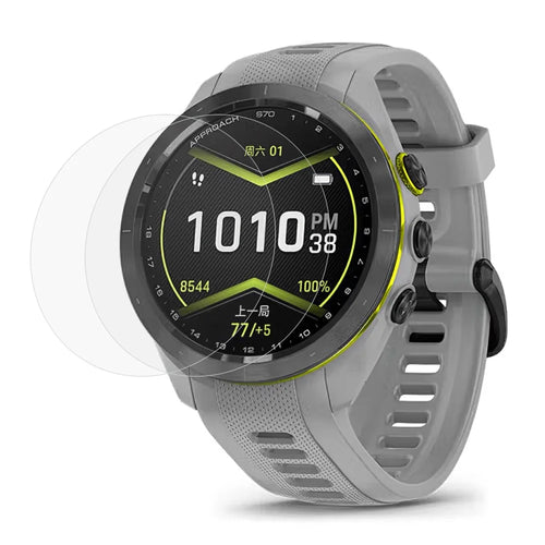 2Pcs / Set For Garmin Approach S70 47mm Tempered Glass Screen Protector 2.5D Arc Edge Anti-Scratch Clear Watch Film - 1