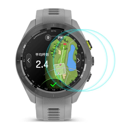 ENKAY HAT PRINCE 2PCS For Garmin Approach S70 42mm Clear Screen Film 0.2mm 9H High Aluminum-silicon Glass Screen Protector - 1