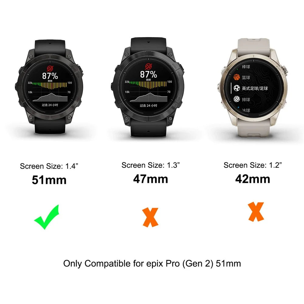ENKAY HAT PRINCE 5PCS for Garmin epix Pro (Gen 2) 51mm Screen Protector High Definition 0.2mm 9H High Aluminum-silicon Glass Film - 7