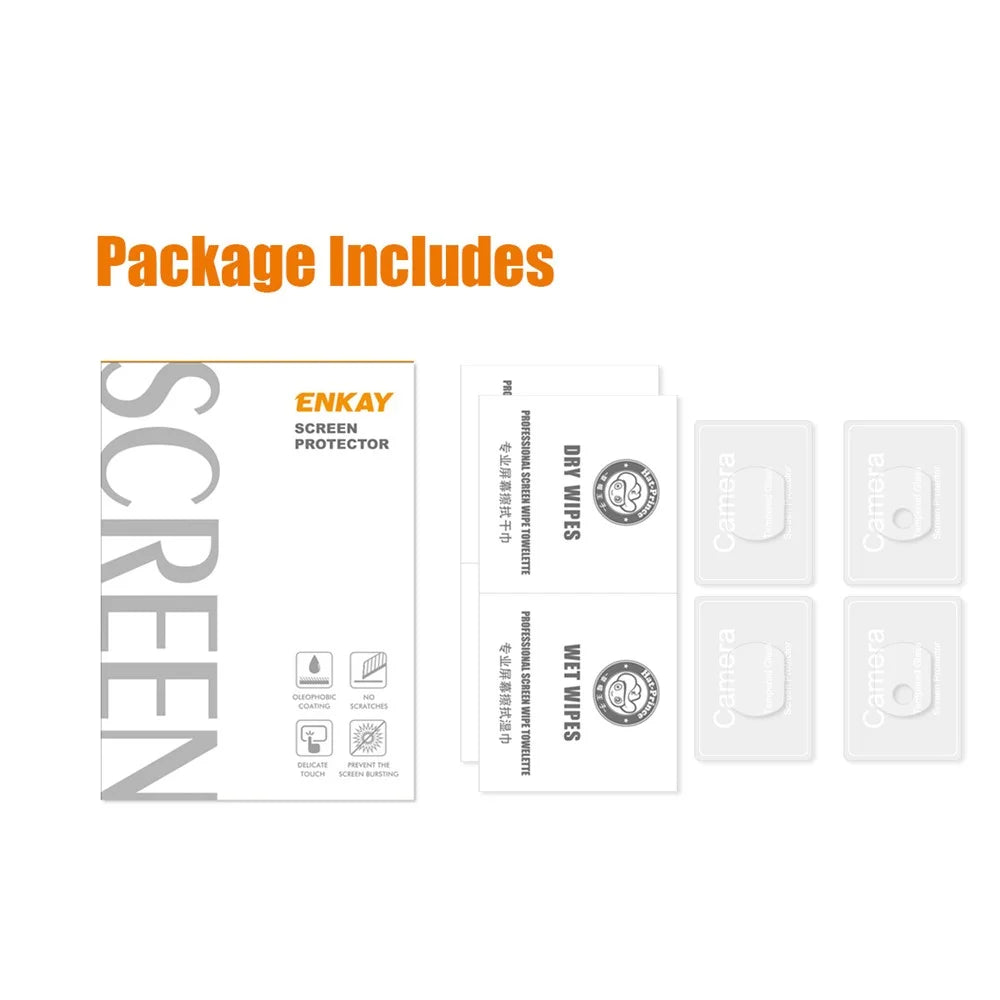 ENKAY HAT PRINCE 2 Set Back Lens Film for Honor 90 Pro , 9H High Aluminum-silicon Glass 0.2mm HD Camera Lens Protector - 6