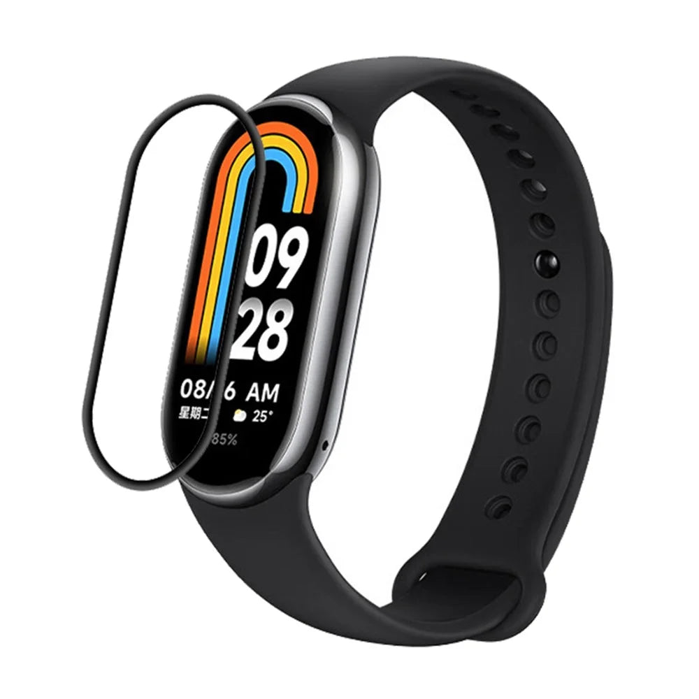 RURIHAI For Xiaomi Smart Band 8 Screen Protector PMMA 3D Curved Full Glue Watch Screen Film - 1