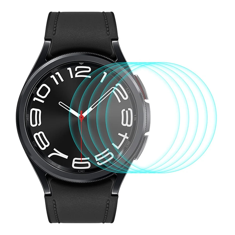 ENKAY HAT PRINCE 5PCS High Aluminum-silicon Glass Film for Samsung Galaxy Watch6 Classic 43mm , 0.2mm 9H Anti-scratch Screen Protector - 1