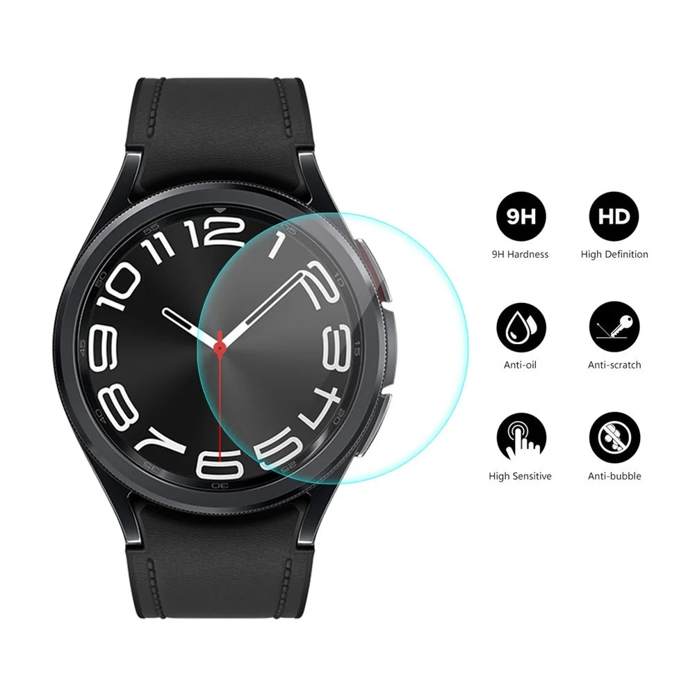 ENKAY HAT PRINCE 2PCS For Samsung Galaxy Watch6 Classic 43mm High Aluminum-silicon Glass 0.2mm Watch Film 9H Screen Protector - 2