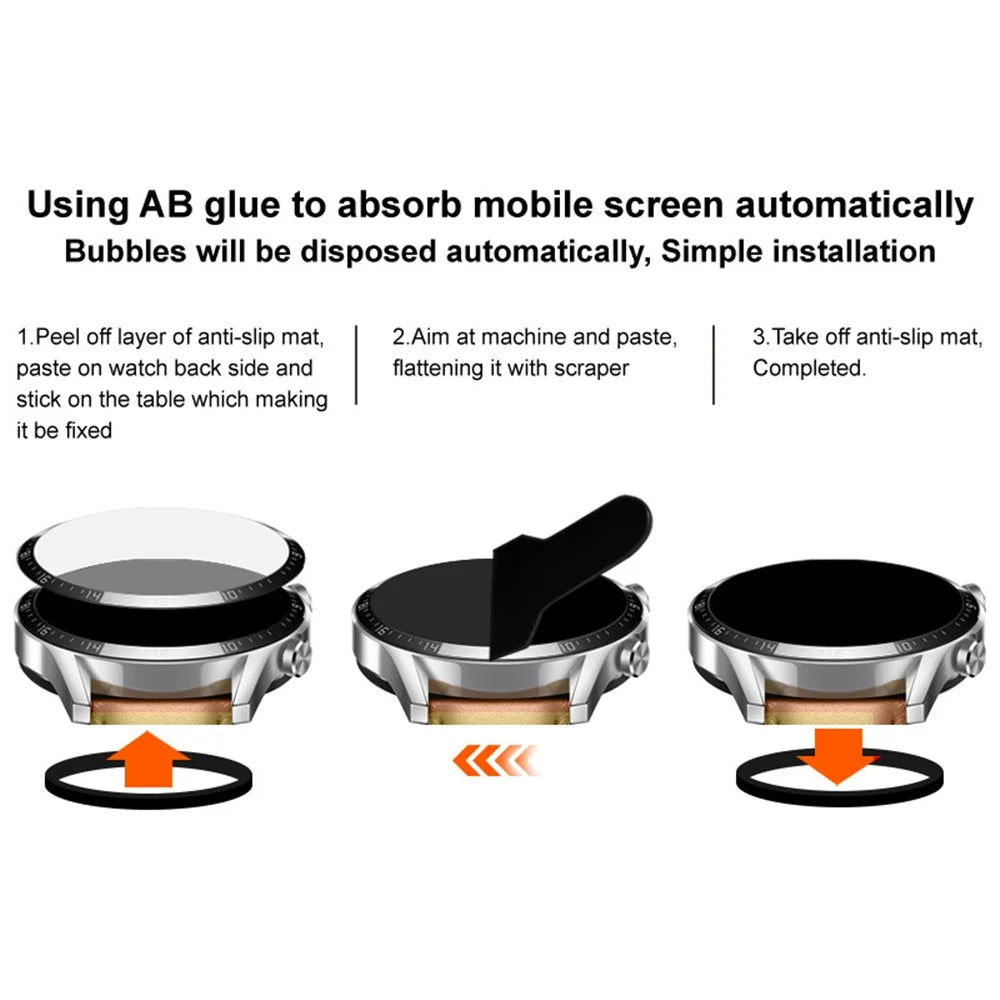 IMAK Screen Protector for Samsung Galaxy Watch6 44mm Bubble Free HD Flexible PMMA Film - 5