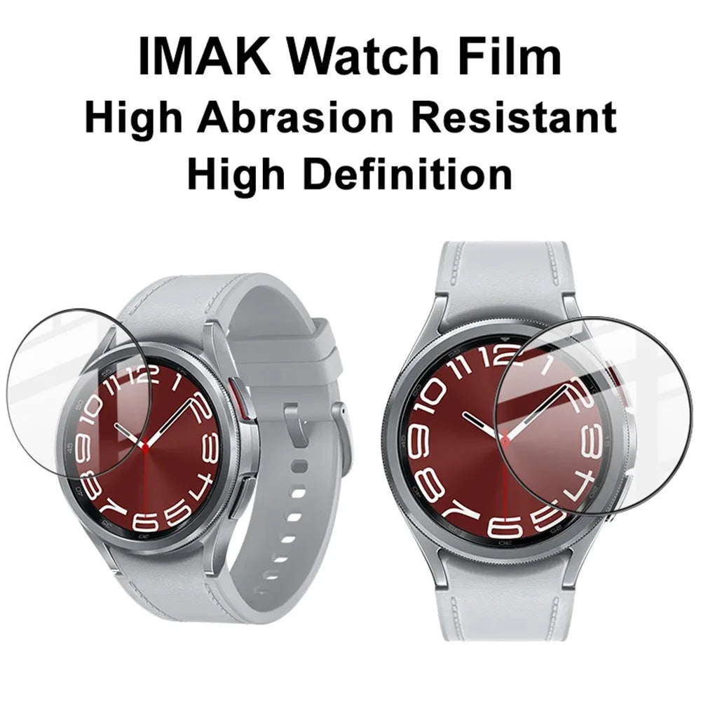 IMAK PMMA Screen Protector for Samsung Galaxy Watch6 Classic 43mm (Bluetooth-compatible Version) , HD Anti-Bubble Soft Film - 3