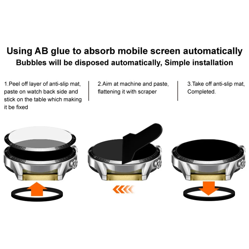 IMAK PMMA Screen Protector for Samsung Galaxy Watch6 Classic 43mm (Bluetooth-compatible Version) , HD Anti-Bubble Soft Film - 5