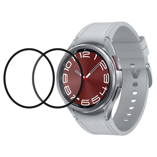 2Pcs / Pack For Samsung Galaxy Watch6 Classic 43mm Watch Screen Protector PMMA Ultra Clear Screen Film - 1