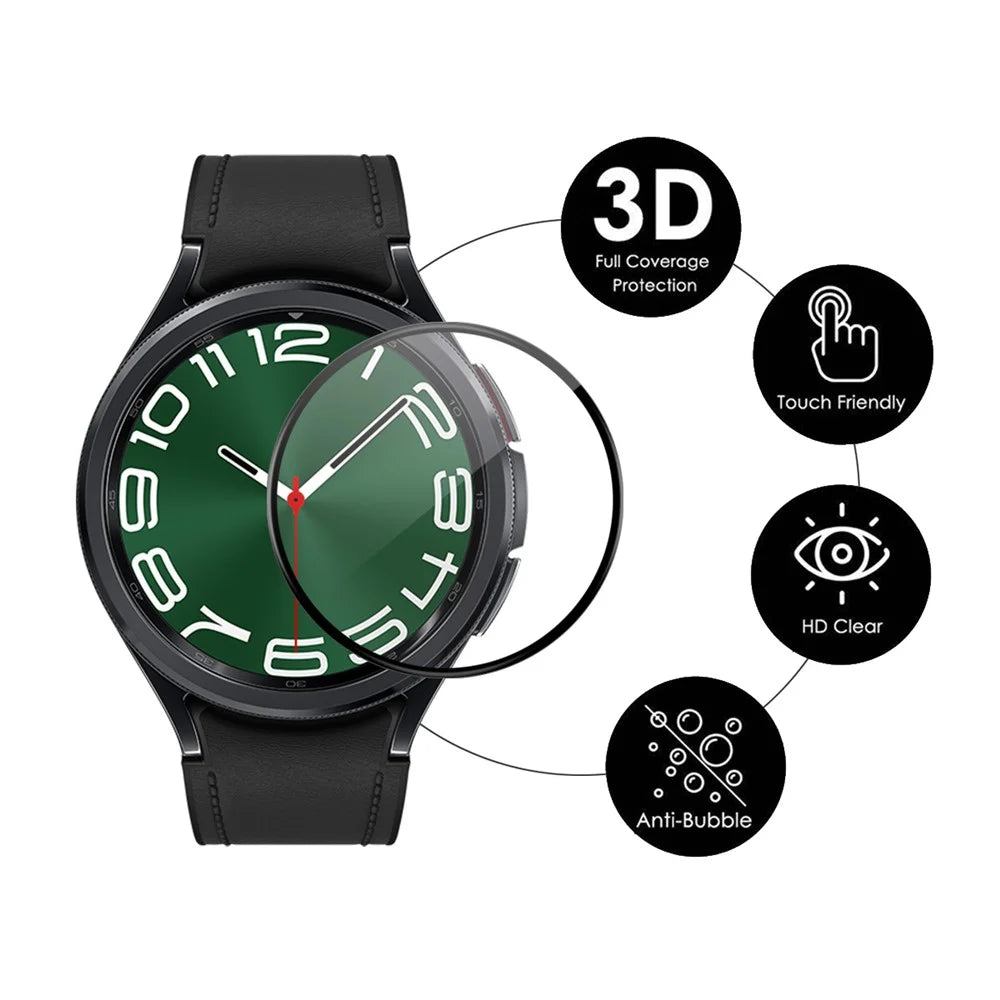 ENKAY HAT PRINCE 5Pcs Screen Protector for Samsung Galaxy Watch6 Classic 47mm / Watch Ultra (2025) 47mm / Ultra 47mm 3D Curved Soft PC Edge+PMMA Full Cover Film - 2