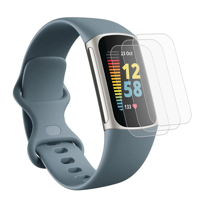 3Pcs Watch Screen Protector for Fitbit Charge 6 / 5 , TPU Anti-Scratch High Definition Film - 1