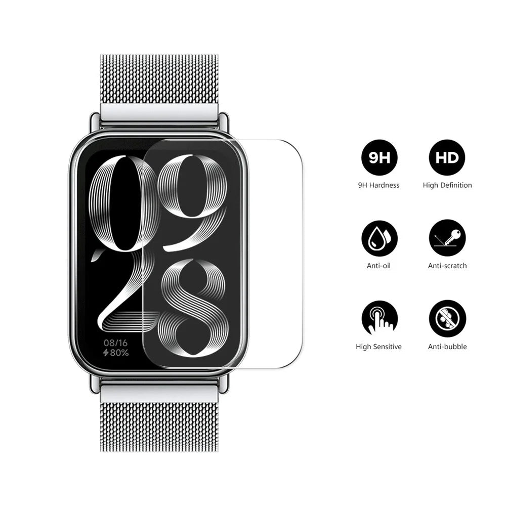 ENKAY HAT PRINCE 5Pcs for Xiaomi Smart Band 8 Pro High Aluminum-silicon Glass Screen Protector 0.2mm 9H Protective Film - 2