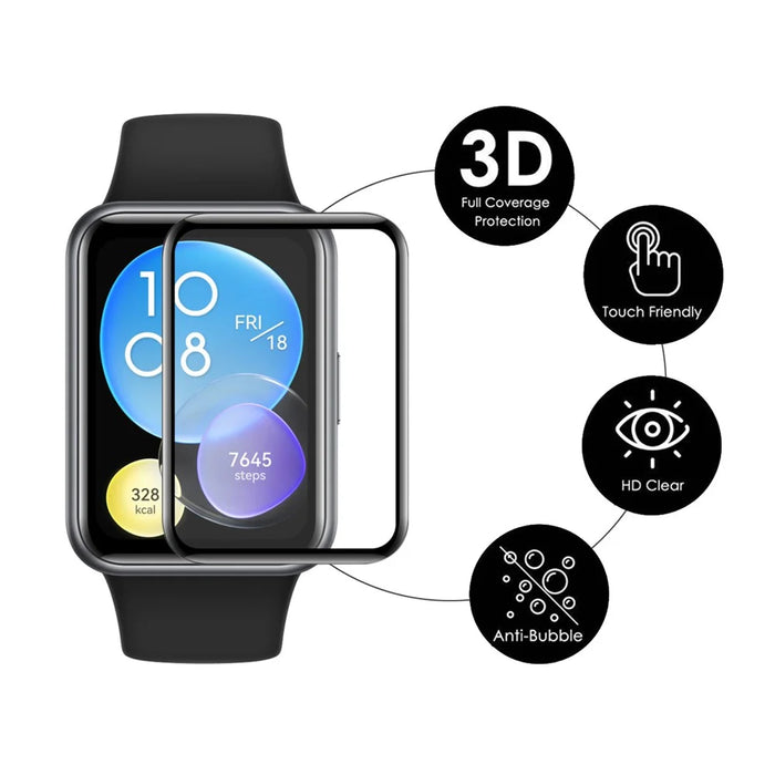 ENKAY HAT PRINCE 10Pcs For Huawei Watch Fit Special Edition PMMA Watch Screen Protector 3D Curved Soft PC Edge Full Cover Film - 2